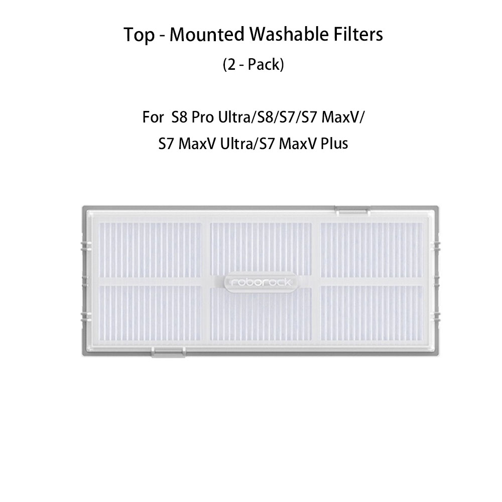 Original Top - mounted Washable Filter For Roborock  S8 Pro Ultra/S7/S7 MaxV/S7 MaxV Ultra/S7 MaxV Plus